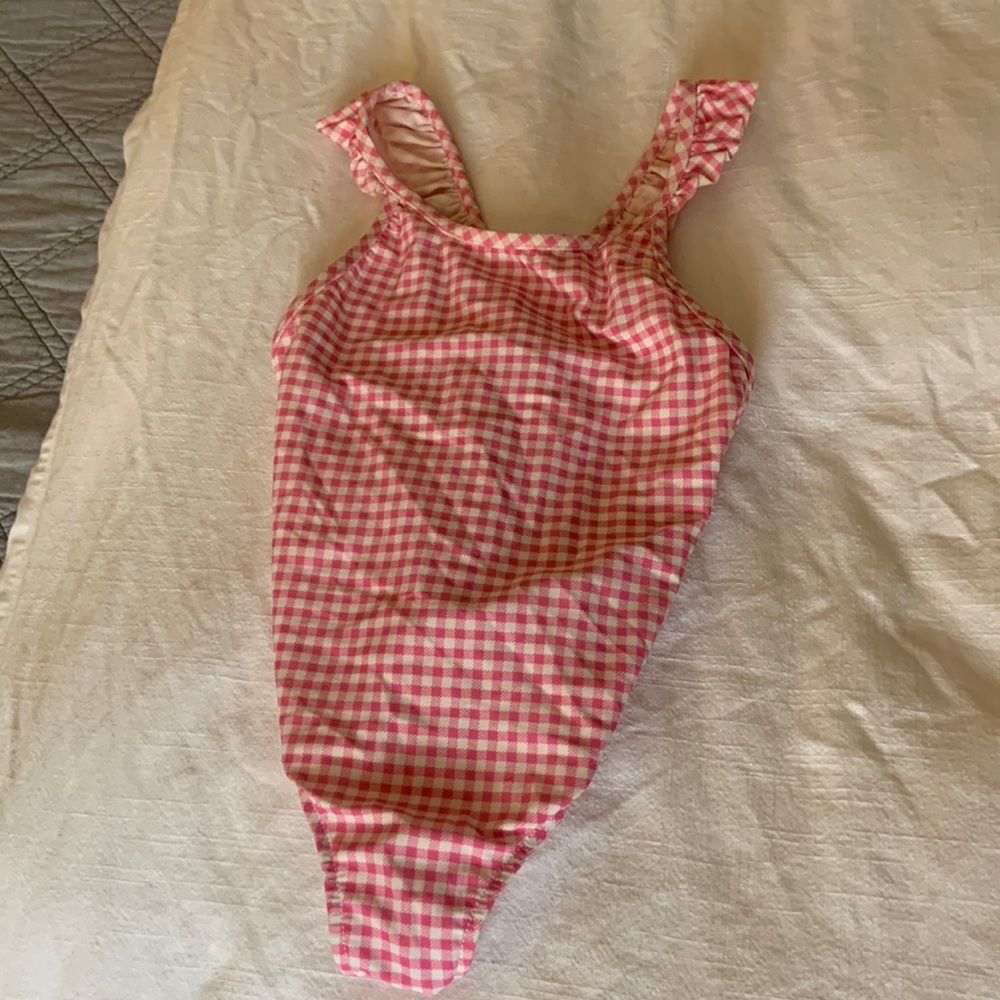 Polo Ralph Lauren Pink Gingham Girls Onepiece - size 4